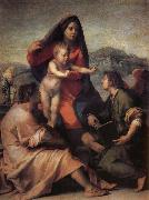 Andrea del Sarto Holy famil and angel oil on canvas